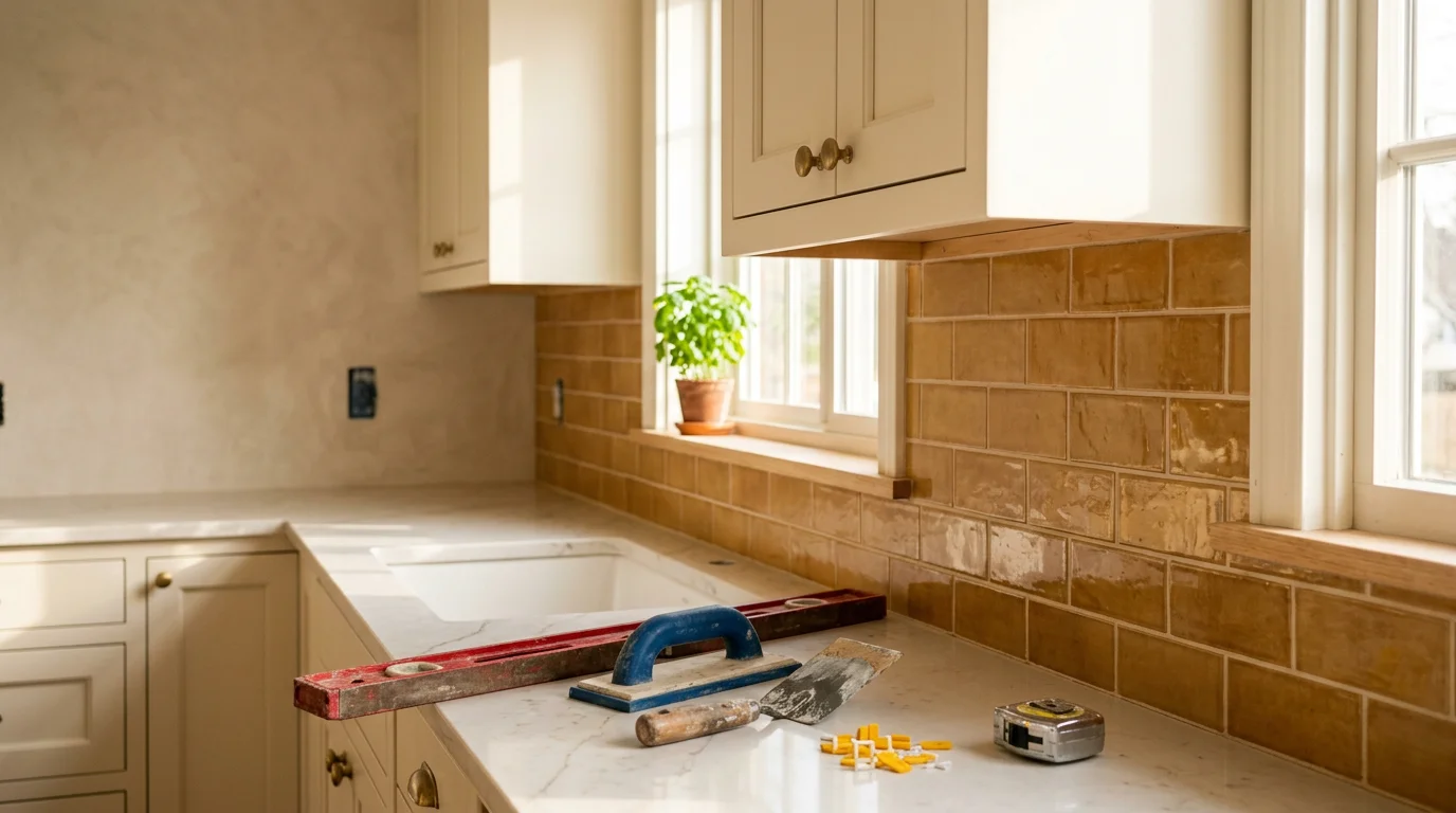 Kitchen remodeling with custom cabinets and quartz countertops